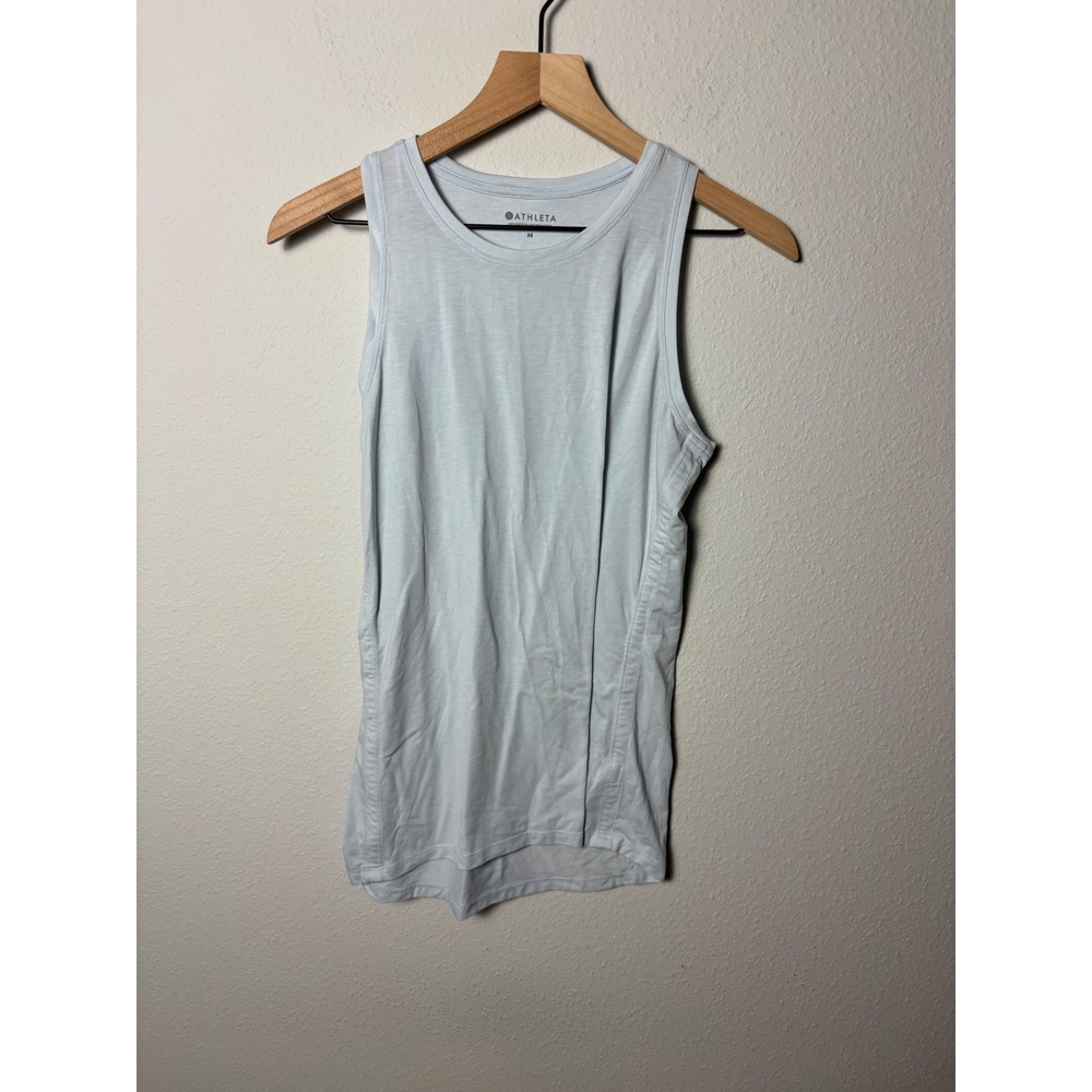 Athleta Essence Vital Tank Light Blue Yoga Training Top 405174 M
